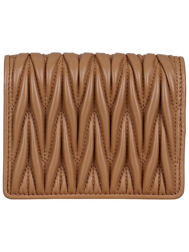 Matelasse Leather Half Wallet Caramel - MIU MIU - BALAAN 5