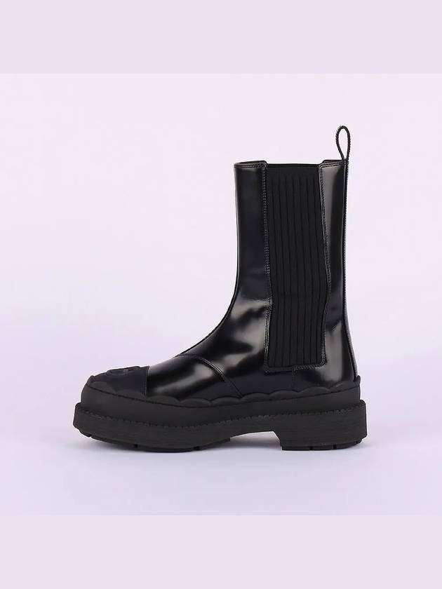 Interlocking G Leather Ankle Boots Black - GUCCI - BALAAN 4