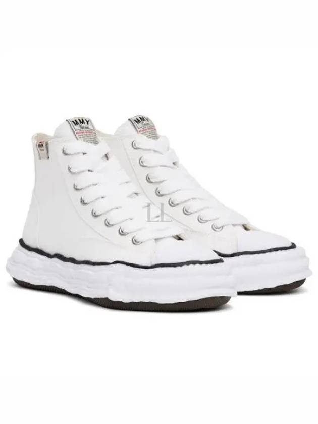 A01FW701 White Peterson OG Sole Canvas High Top Sneakers - MIHARA YASUHIRO - BALAAN 1