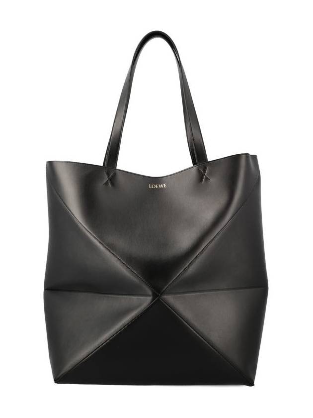 Large Puzzle Fold Calfskin Tote Bag Black - LOEWE - BALAAN 2