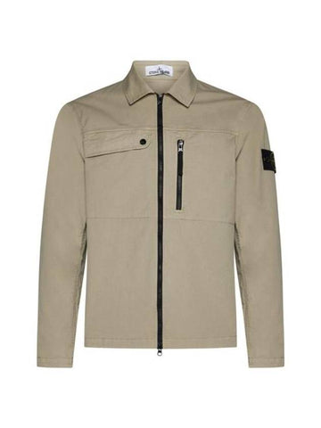 Supima Cotton Twill Stretch-TC Jacket Sand - STONE ISLAND - BALAAN 1