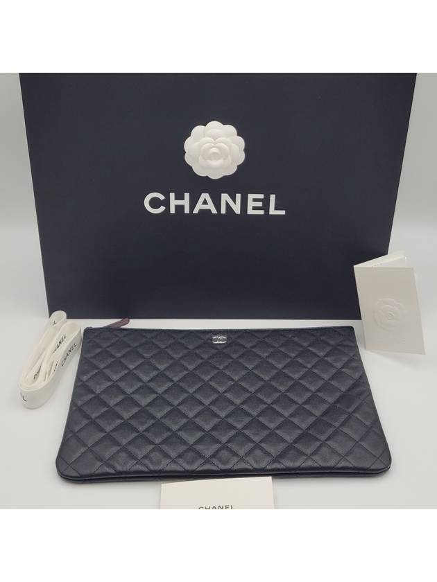 Classic Caviar Large Clutch Black A82552 - CHANEL - BALAAN 10