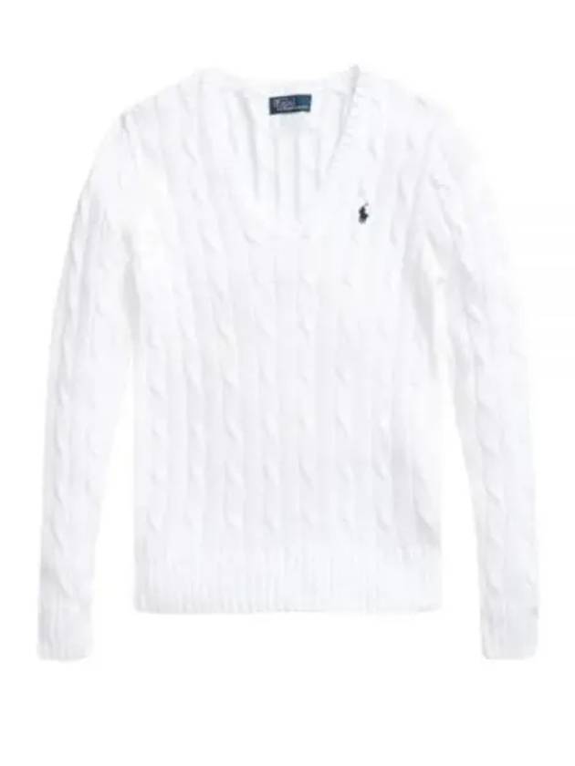 Women's Embroidered Logo Knit Top White - POLO RALPH LAUREN - BALAAN 2