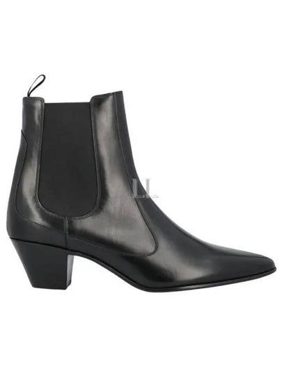 Hector Pointy Toe Shiny Calfskin Chelsea Boots Black - CELINE - BALAAN 2