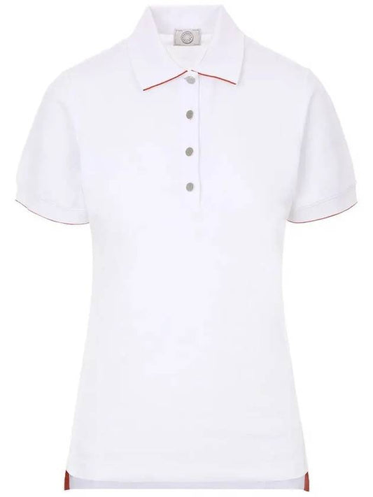 H800270E 06 DOUBLE JEU Polo White Women s Short Sleeve Tee - HERMES - BALAAN 1