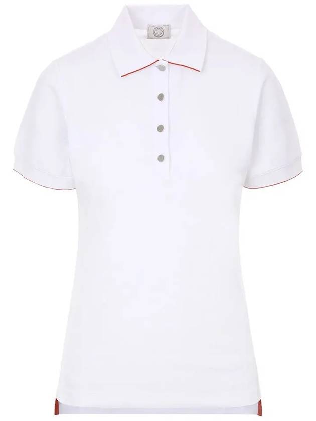 H800270E 06 DOUBLE JEU Polo White Women s Short Sleeve Tee - HERMES - BALAAN 2