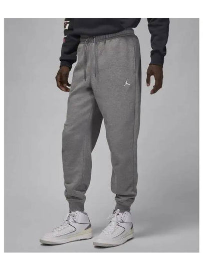 Jordan Brooklyn Fleece Pants M Carbon Header White FV7277 091 - NIKE - BALAAN 2