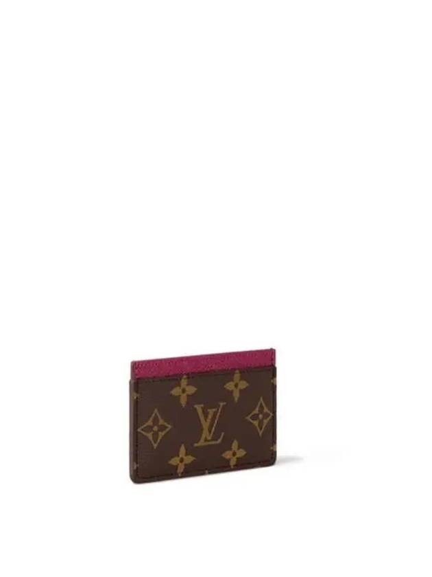 Monogram Card Wallet Brown Fuchsia - LOUIS VUITTON - BALAAN 4