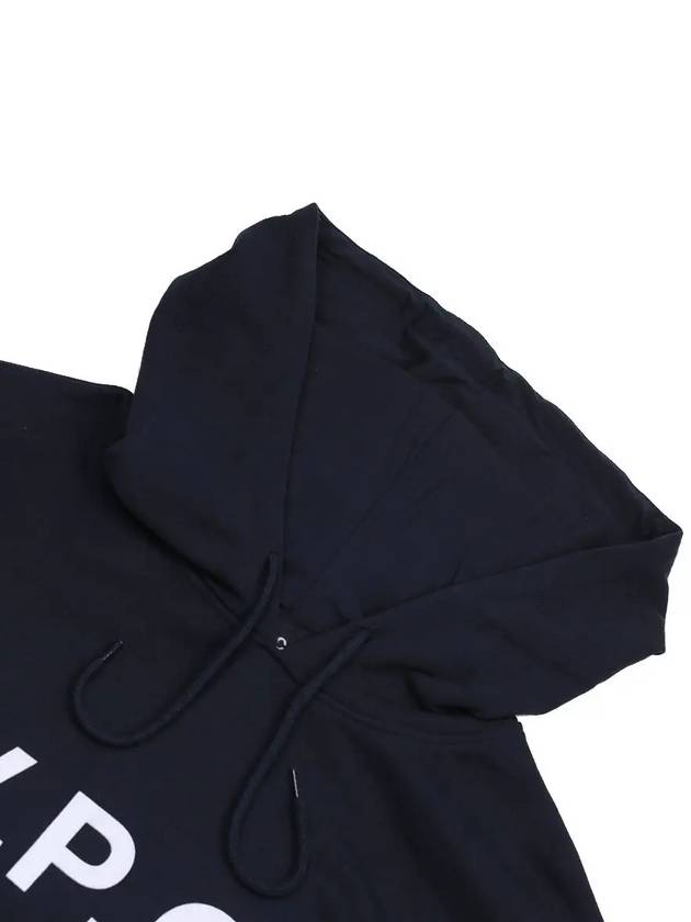 Milo Logo Cotton Hoodie Blue - A.P.C. - BALAAN 4