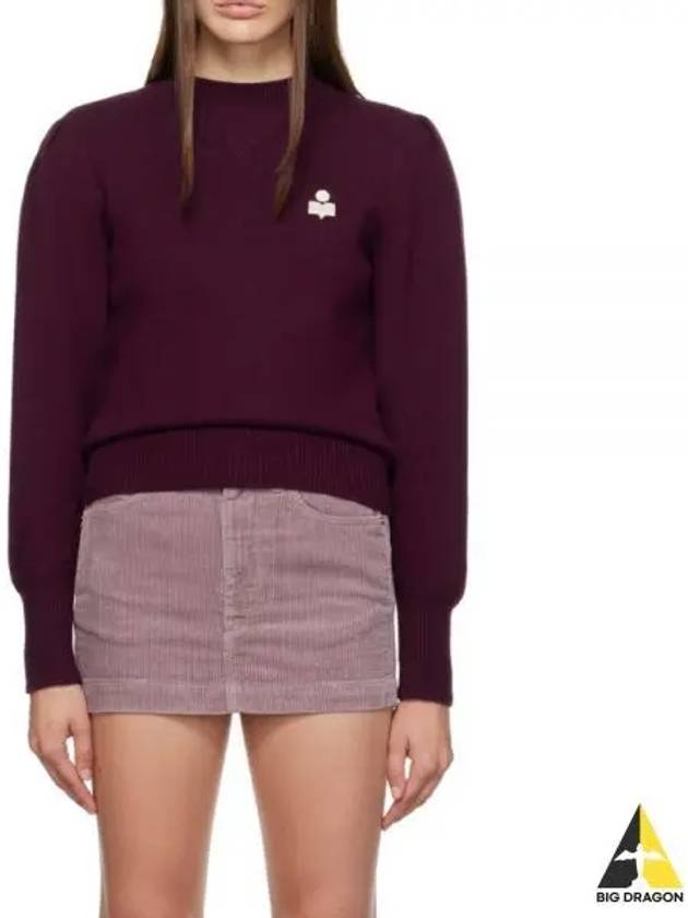 Kelaya Embroidered Logo Knit Top Dark Plum - ISABEL MARANT - BALAAN 2