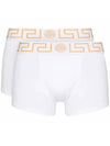 Men's Greca Border Draws 2 Pack Briefs White - VERSACE - BALAAN 1