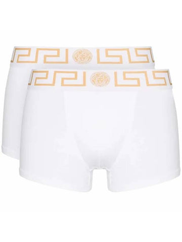 Men's Greca Border Draws 2 Pack Briefs White - VERSACE - BALAAN 1