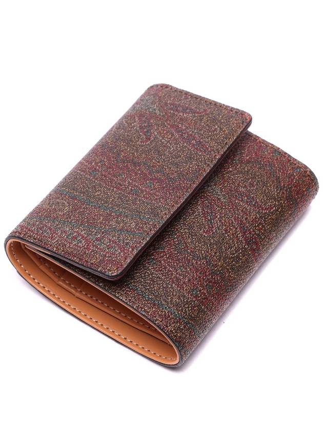 Paisley Half Wallet Brown - ETRO - BALAAN.