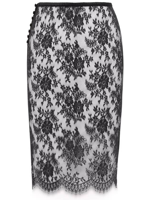 LACE WRAP PENCIL SKIRT - SAINT LAURENT - BALAAN 3