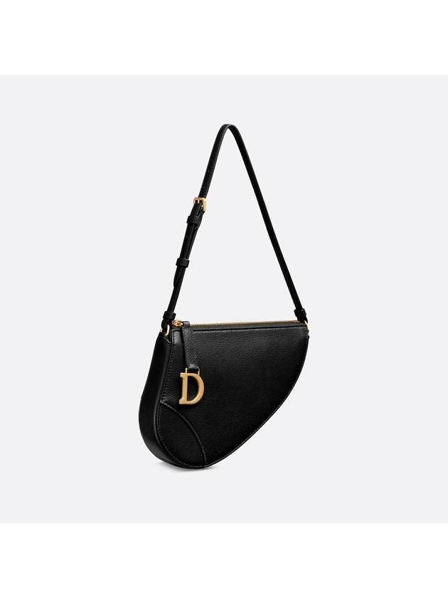 Saddle Rodeo Goatskin Pouch Bag Black - DIOR - BALAAN 3