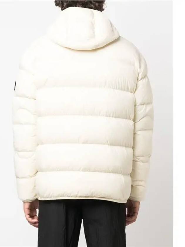 Seamless Logo Nylon Hooded Down Jacket Plaster - STONE ISLAND - BALAAN 6