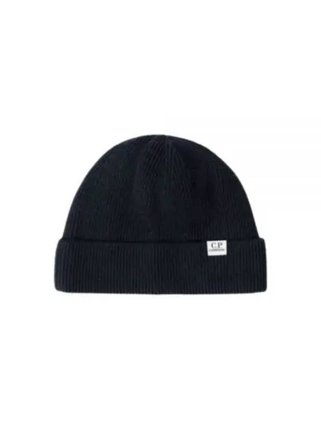 Re-Wool Short Beanie Black - CP COMPANY - BALAAN 2