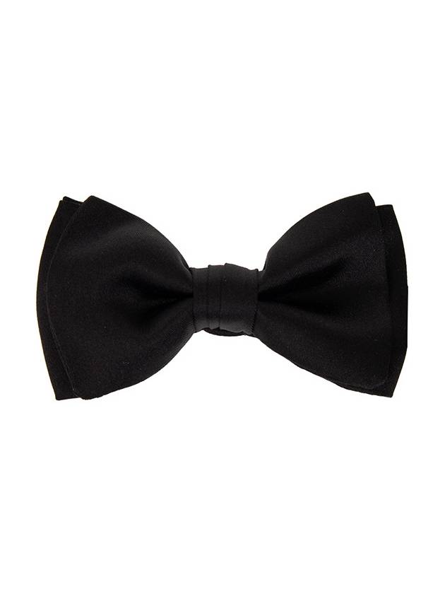 FERRAGAMO Silk Bow Tie, Men's, Black - SALVATORE FERRAGAMO - BALAAN 1