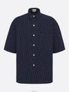 Oblique Overfit Short Sleeve Shirt Navy - DIOR - BALAAN 5