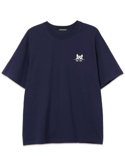 CHI CHI Overfit Short Sleeve TShirt VNDTS243 Navy - VANN WORKS - BALAAN 2