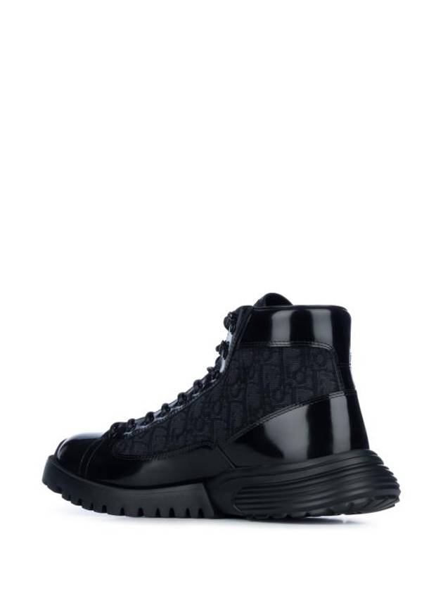 Combat Oblique Ankle Boots Black - DIOR - BALAAN 4