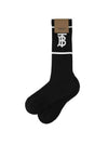 Women's Logo Socks Black - BURBERRY - BALAAN 1