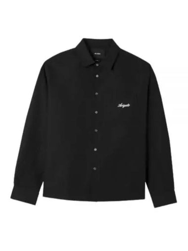 Flow Logo Print Long Sleeve Shirt Black - AXEL ARIGATO - BALAAN 1