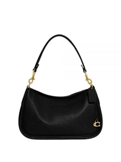 Carrie Soft Pebble Leather Shoulder Bag Black - COACH - BALAAN 2