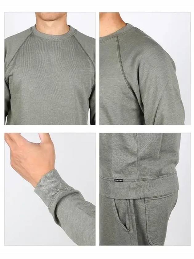 Cotton Blend Sweatshirt Grey - TOM FORD - BALAAN 4