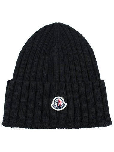 patch logo wool beanie 3B00036 A9327 999 - MONCLER - BALAAN 1