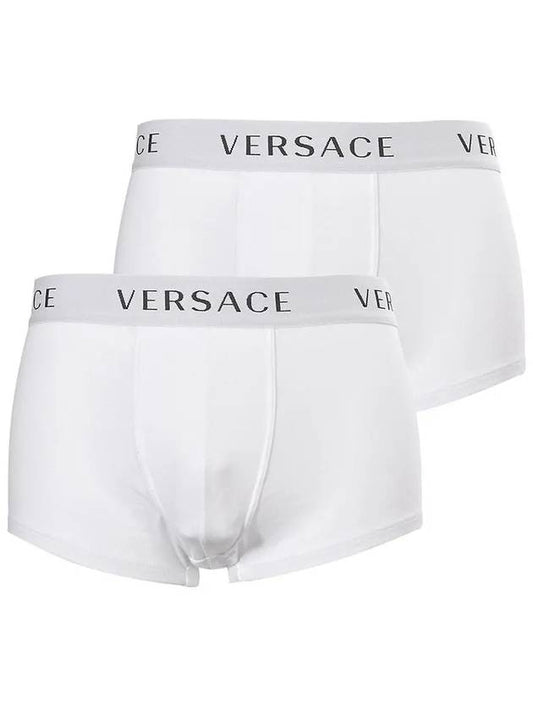 Waist Logo Band Briefs 2 Pack White - VERSACE - BALAAN 2