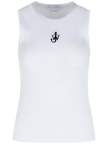 JW Anderson 'Anchor' White Cotton Tank Top - JW ANDERSON - BALAAN 1