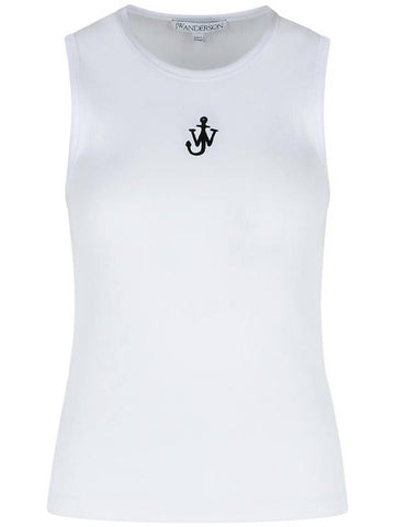 JW Anderson 'Anchor' White Cotton Tank Top - JW ANDERSON - BALAAN 1