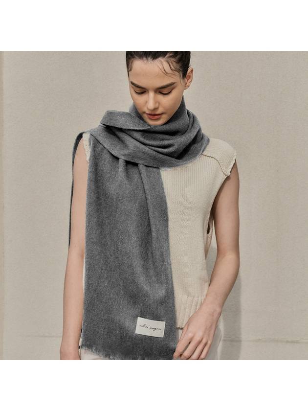 Minimal Lambswool Muffler Gray - WHITE PROJECT - BALAAN 2