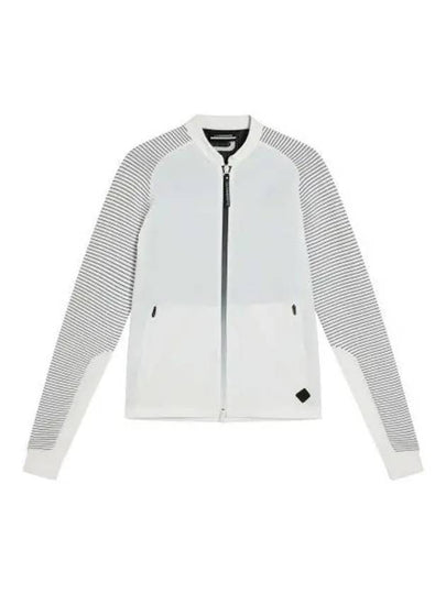 Rosa Hybrid Knit Zip-Up Jacket White - J.LINDEBERG - BALAAN 2