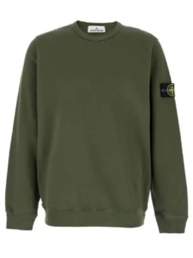 Wappen Patch Crew Neck Cotton Sweatshirt Musk Green - STONE ISLAND - BALAAN 2