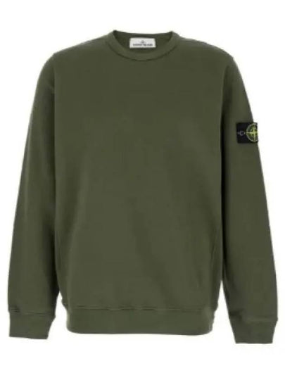 Wappen Patch Crew Neck Cotton Sweatshirt Musk Green - STONE ISLAND - BALAAN 2