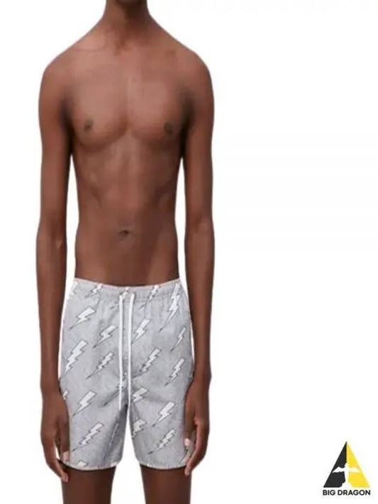 24 Rain Bolts Swim Shorts MY58005A Y069 768 - NEIL BARRETT - BALAAN 1