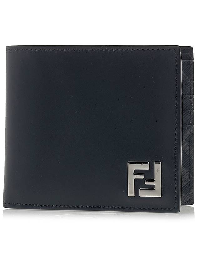 FF Square Leather Compact Bicycle Wallet Black - FENDI - BALAAN 2