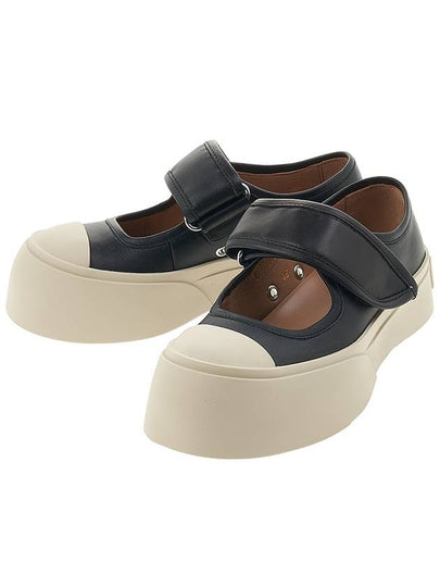 Nappa Leather Mary Jane Low Top Sneakers Black - MARNI - BALAAN 2