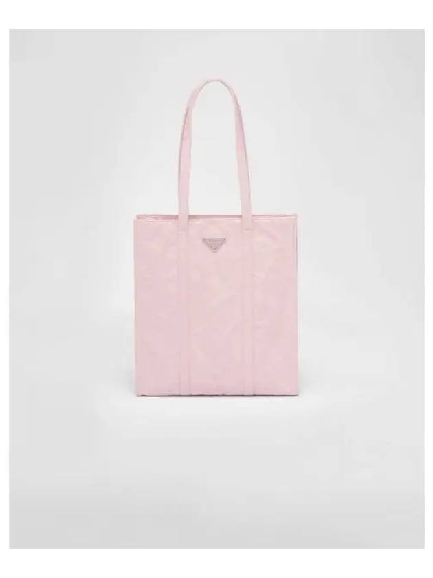 Small Antique Nappa Leather Tote Bag Alabaster Pink - PRADA - BALAAN 2