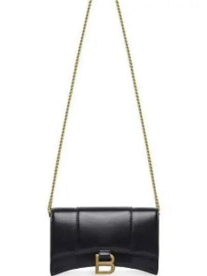 Hourglass Chain Mini Calfskin Cross Bag Black - BALENCIAGA - BALAAN 2