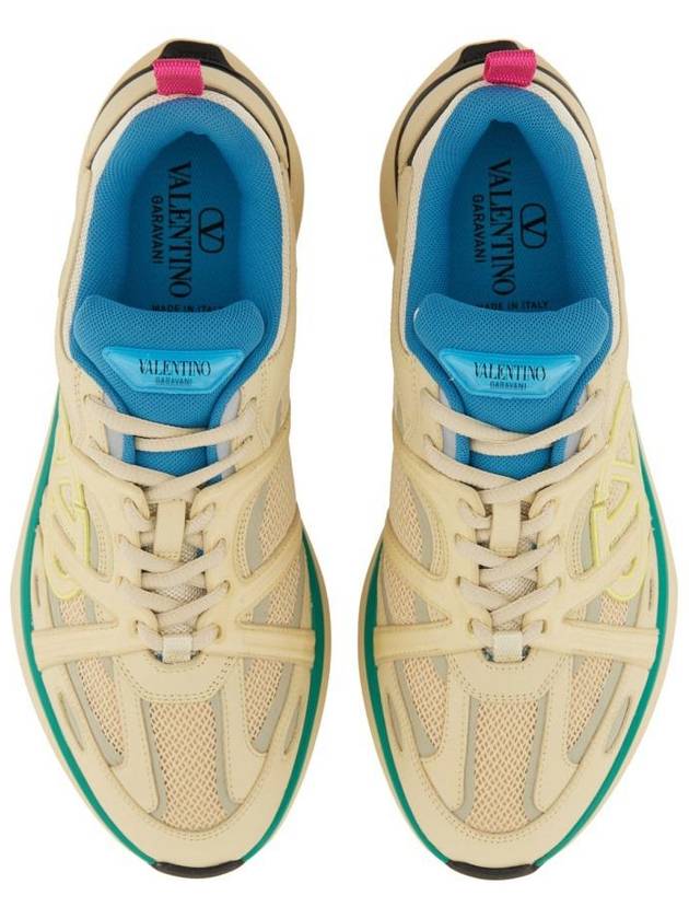 V Logo Easyjog Low Top Sneakers Beige - VALENTINO - BALAAN 7