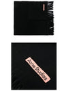 Logo Wool Fringe Scarf Black - ACNE STUDIOS - BALAAN 6