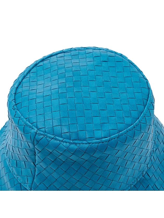 Intrecciato Leather Bucket Hat Deep - BOTTEGA VENETA - BALAAN.