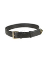 Triangle Logo Plaque City Leather Belt Black - PRADA - BALAAN 2