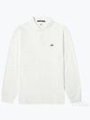 Logo Print Long Sleeve Polo Shirt White - CP COMPANY - BALAAN 2