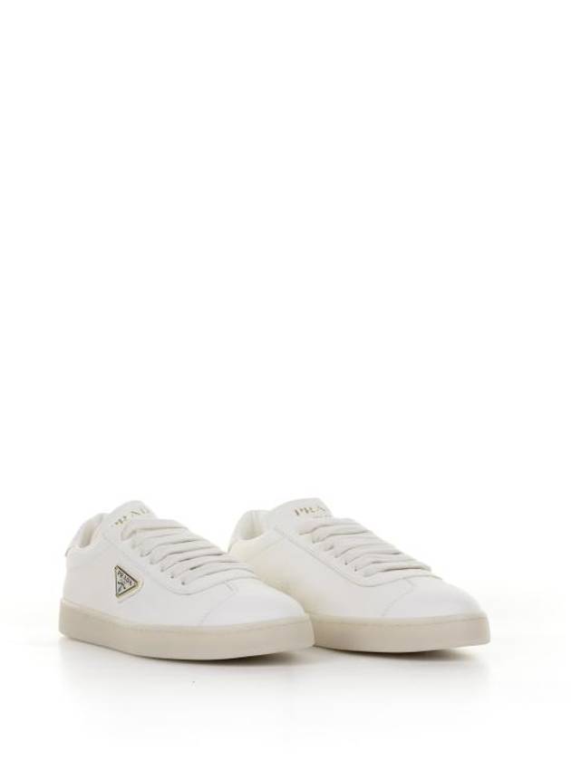 Leather Low Top Sneakers White - PRADA - BALAAN 3