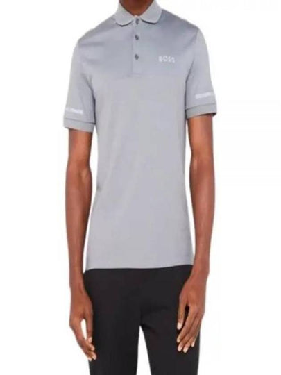 Logo Print Polo Shirt Grey - HUGO BOSS - BALAAN 2