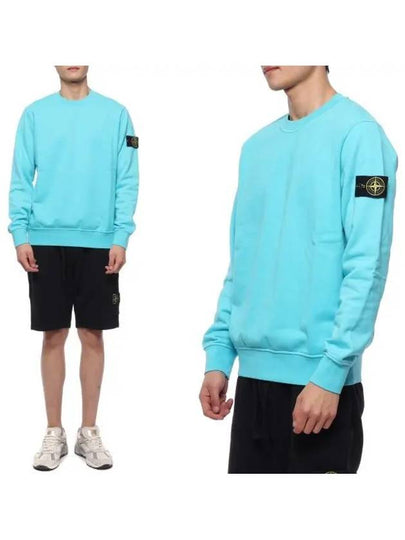 Wappen Patch Crew Neck Sweatshirt Turquoise - STONE ISLAND - BALAAN 2